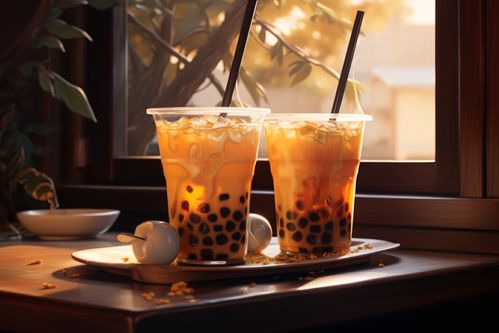 可口的珍珠奶茶飲品攝影圖片 創意海報